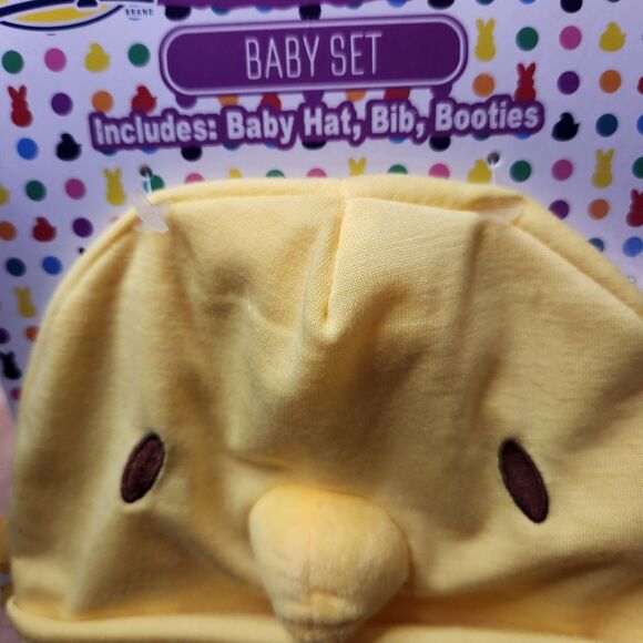 Peeps Baby Set – Hat, Bib & Booties, NWT, Adorable Easter Gift - Picture 2 of 5